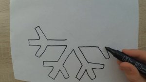 Как нарисовать снежинку.