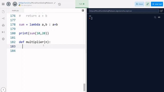 Lambda functions in python | part 9 | learn python in tamil | what are lambda functions in python