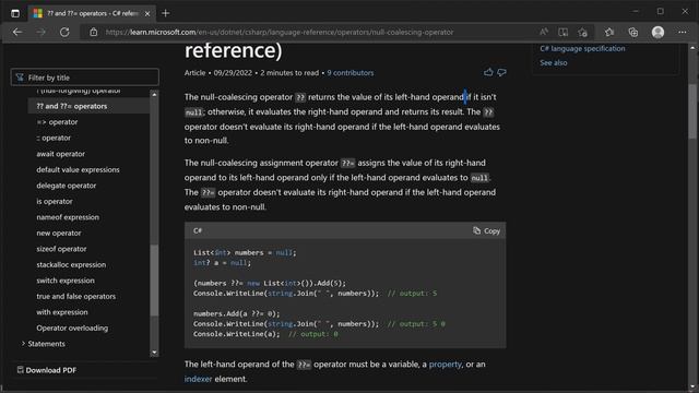 38. Null Coalescing Operator (??) | شرح سي شارب | C# Course For Beginners in Arabic смотреть онлайн