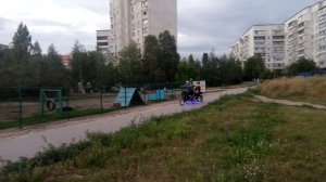 САМОДЕЛЬНЫЙ ЭЛЕКТРО ВЕЛОСИПЕД С ПРИЦЕПОМ ПОКАТУШКИ  С ПОДСВЕТКОЙ