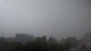 Сильная гроза в Воронеже 21 августа. Тропический ливень, молнии, град, 2023 год.