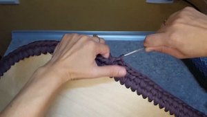 Trikotaj ipdan lyulka to‘qish 1qism/Вязание люльки из трикотажной пряжи/Crochet baby basket tutoria