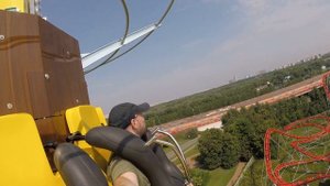 тестирую Башню Падения в парке Skazka