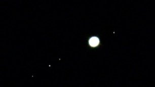 Юпитер и его 4 крупных спутника