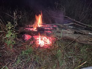 У ночного костра на берегу реки. Один в темноте. Жутко и в тоже время приятно. Романтика. 11092023.