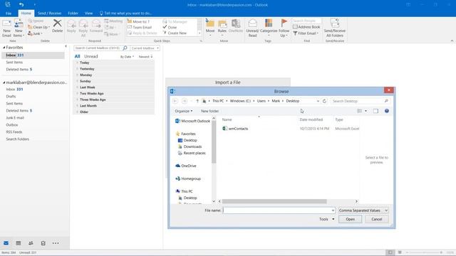 How to Import Contacts into Outlook 2016 смотреть онлайн