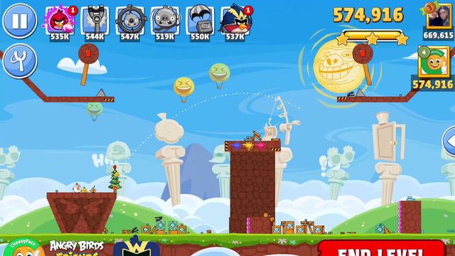 Angry Birds Friends Pranking Pigs Tournament 1219 Level 4 Power UP смотреть онлайн