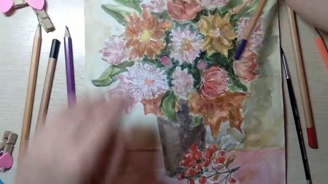 Как пользоваться акварельными карандашами?/видео для начинающих
