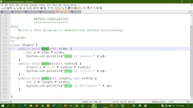 METHOD OVERLOADING IN JAVA | NETWORK PROGRAMMING LAB