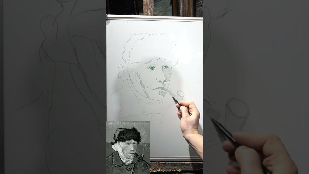 Как научиться рисовать портрет. Ван Гог shorts.