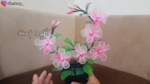 Сделай сам . _ Как сделать цветок из капронового чулка своими руками