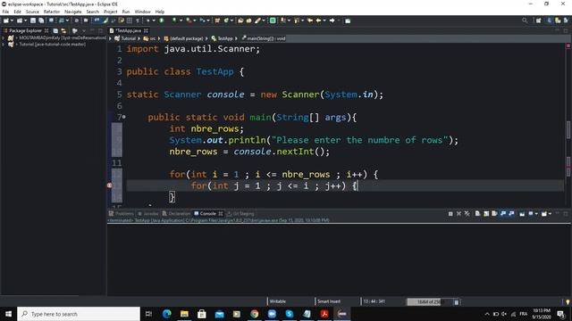 [JAVA EXERCISE WITH SOLUTION] - Print A Right Triangle Pattern With Repeated Numbers In Each Row