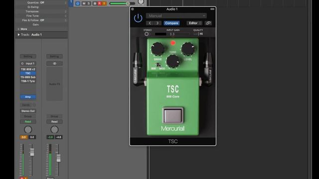 TSC Tube Screamer Ibanez TS-808 Overdrive Mercuriall Audio Demo FREE Plugin Mac Pc Quick Test смотреть онлайн