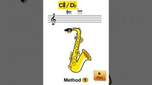 C sharp or D flat alto sax fingering