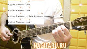 Легкая застольная песенка - "С Днем Рождения тебя". Простые аккорды и разбор для новичков