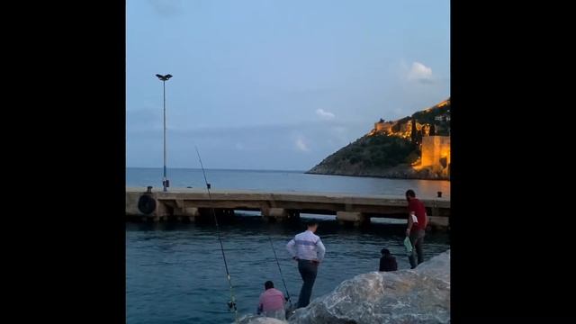 МОРСКАЯ РЫБАЛКА с берега в АЛАНИИ? Хороший улов!? Турция 2021 SEA FISHING Alanya, Turkey #shorts