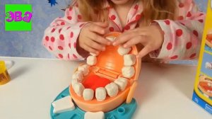 Пластилин Плей до набор «Мистер Зубастик»  Видео для детей  Лечим зубы, ставим брекеты play doh