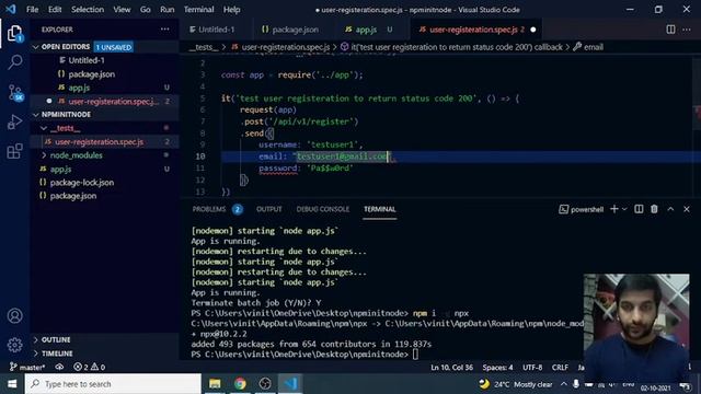 NodeJs Test with Jest - Part 9 - First test – смотреть онлайн видео от ...