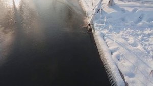 Аэрация пруда зимой (-20°С)
