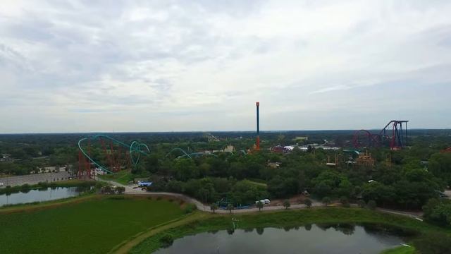 Bush Gardens Tampa Florida Aerial View смотреть онлайн