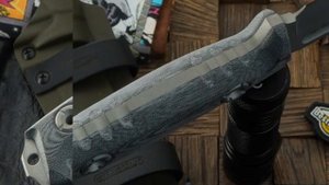 Туристический нож N.C.Outdoor Knives Insurgent-S, сталь D2/stonewash, рукоять микарта