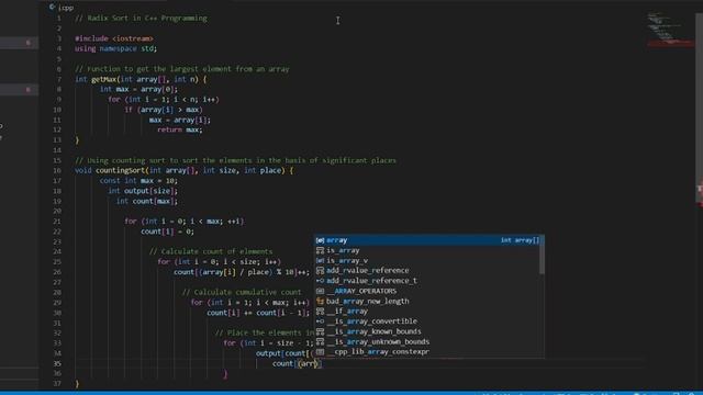 Radix sort using c++ |coding |cpp programing |Algorithms |