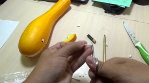 Поделка в сад - КИТ из КАБАЧКА.