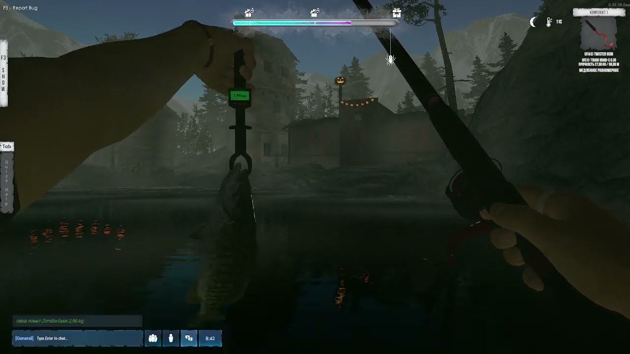 Ultimate Fishing Simulator 2 - Хэллоуин(Halloween Event) ловля Zombie Bass до награды