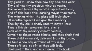 Sonnet 77   Thy Book