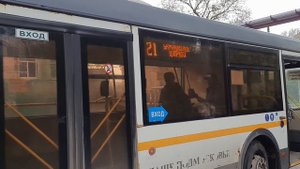 Автобус ЛиАЗ-5292.60 следует по маршруту 21 "А/в Воскресенск - Конобеево"