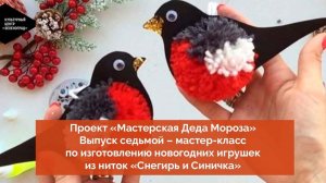Мастер-класс по изготовлению новогодних игрушек из ниток «Снегирь и Синичка»