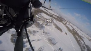 Зимние полеты на мотодельтаплане