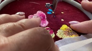 Художественная #вышивка на бархате/машинная вышивка/арт/дизайн/