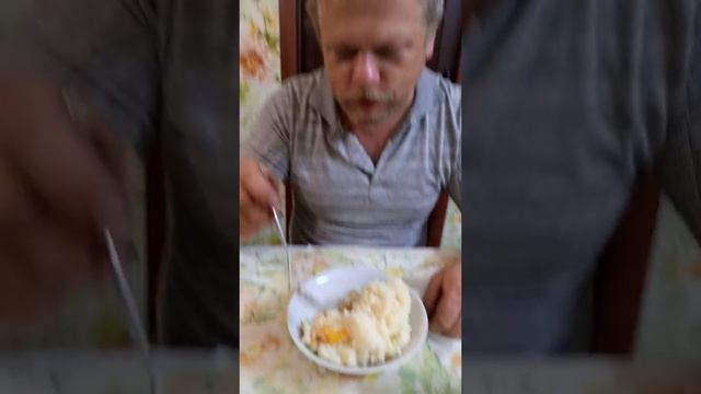 Пробуем рисовую молочную кашу с фруктами приготовленную в автоклаве.