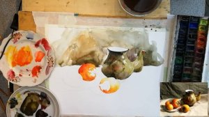 #акварель #натюрморт #этюд 6 правил для этюда акварелью. Рисуем, пишем акварелью