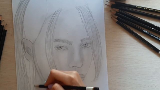 ПОРТРЕТ БИЛЛИ АЙЛИШ.ПРОЦЕСС РИСОВАНИЯ В БЫСТРОЙ ЗАПИСИ смотреть онлайн