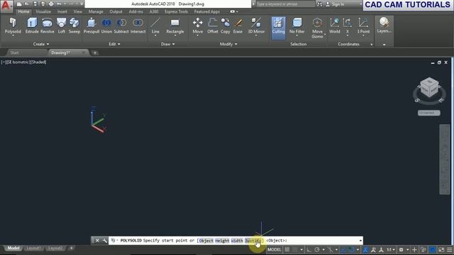 AutoCAD 2018 Tutorial for Beginners 44 HOW TO USE POLYSOLID COMMAND IN AUTOCAD# смотреть онлайн