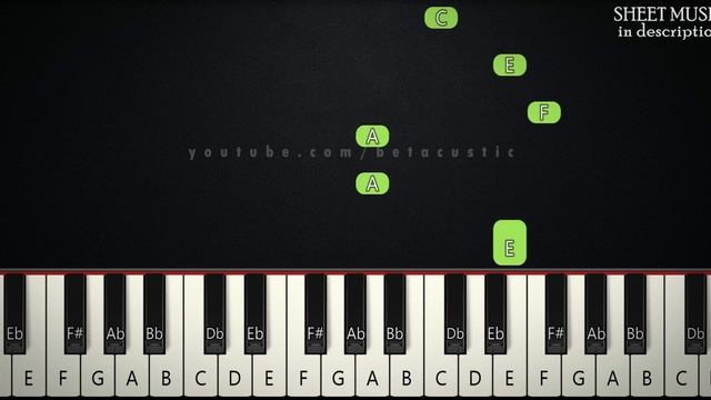 Crazy Frog - Axel F | BEGINNER PIANO TUTORIAL + SHEET MUSIC by Betacustic смотреть онлайн