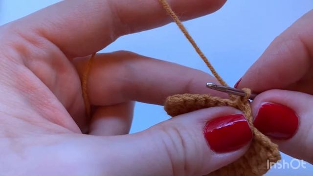 Как связать аппликацию печенье крючком/человек крючком