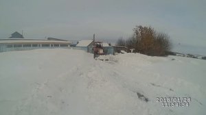 Чистим снег на тракторе т-25.