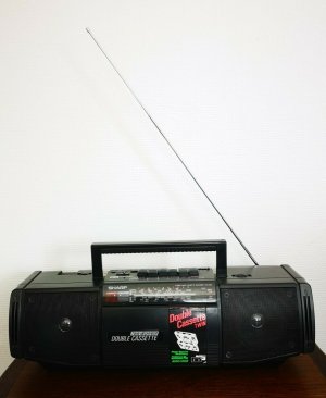 Boombox SHARP WQ-T222H Double Cassette Twin Stéréo-ЯПОНИЯ 1988 год