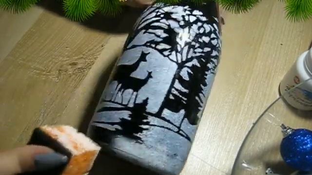 DIY НОВОГОДНИЙ ДЕКОР *** украшаем бутылку к праздничному столу смотреть онлайн