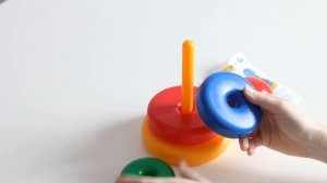 Пирамидка пластиковая "Большой шар", 19 см, 4 кольца, ТМ "Класата"