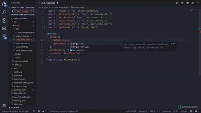 Lecture 50. Setting up the JWT Module and Passport.js | Scalable API | Modern | Master NestJS (2021