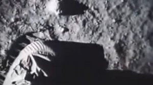 The first human footprint on the Moon - Neil Armstrong