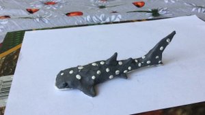 Китовая акула (пятнистая) из пластилина