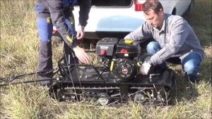 Мотобуксировщик Лидер ДЕЛЬТА 7 л с как разобрать. Этап сборки