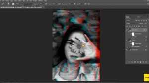 Glitch Effect in Photoshop | 3D Glitch effect in Photoshop