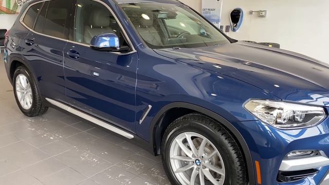 2021 BMW X3 30i Phytonic Blue With Mocha Interior