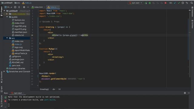 React JS Basics Ep.2 Props